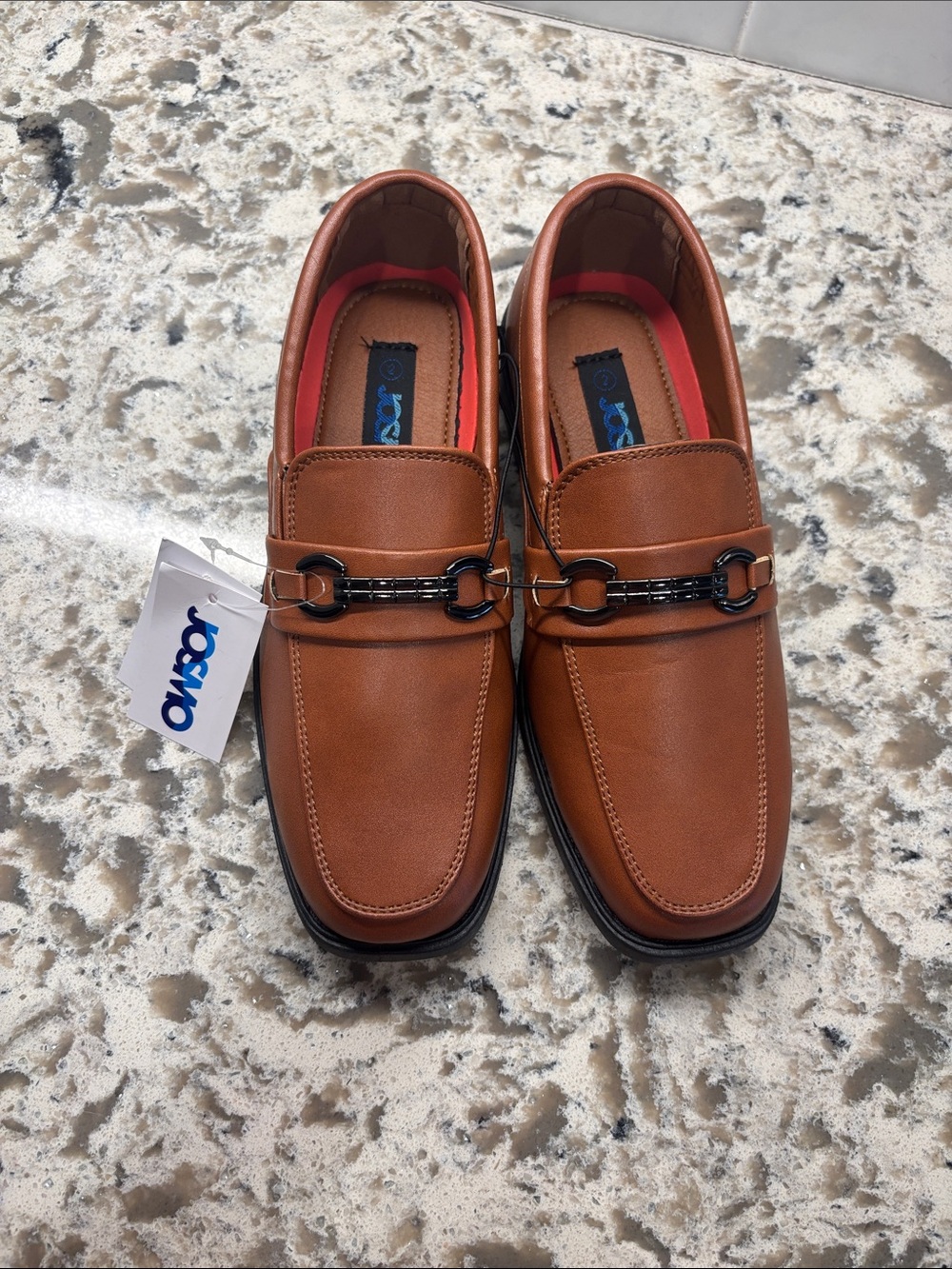 JOSMO Boys Brown Slip-On Loafers